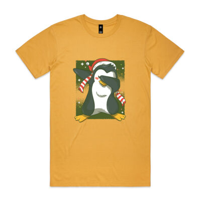 Dabbing Christmas penguin - Mens Staple T shirt Thumbnail