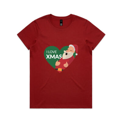I love Xmas - Womens Maple Tee Thumbnail