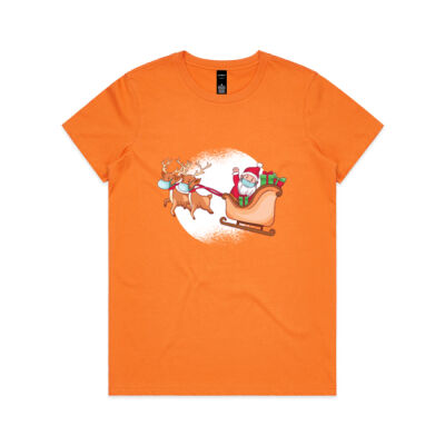 Santa's an essential service - Womens Maple Tee Thumbnail