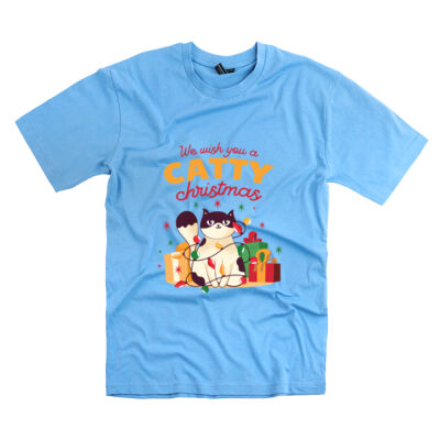 We wish you a catty Christmas - Mens Staple T shirt - Kids Unisex Classic Tee Thumbnail