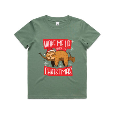 Wake me up when it's Christmas - Kids Youth T shirt Thumbnail